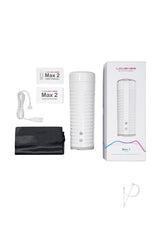 Lovense Max 2 App Compatible with Neutral-Shaped Sleeve - White