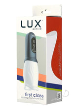 LUX Active First Class Rechargeable Rotating Masturbator Cup - Navy/White