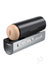 Lovense Solace Pro Rechargeable App Compatible Stroker - Black/Silver
