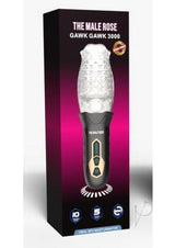 The Male Rose Gawk Gawk 3000 Rechargeable Rotating Masturbator - Black/Clear