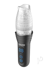 The Male Rose Pro Rechargeable Thrusting Rotating Masturbator - Black/Clear
